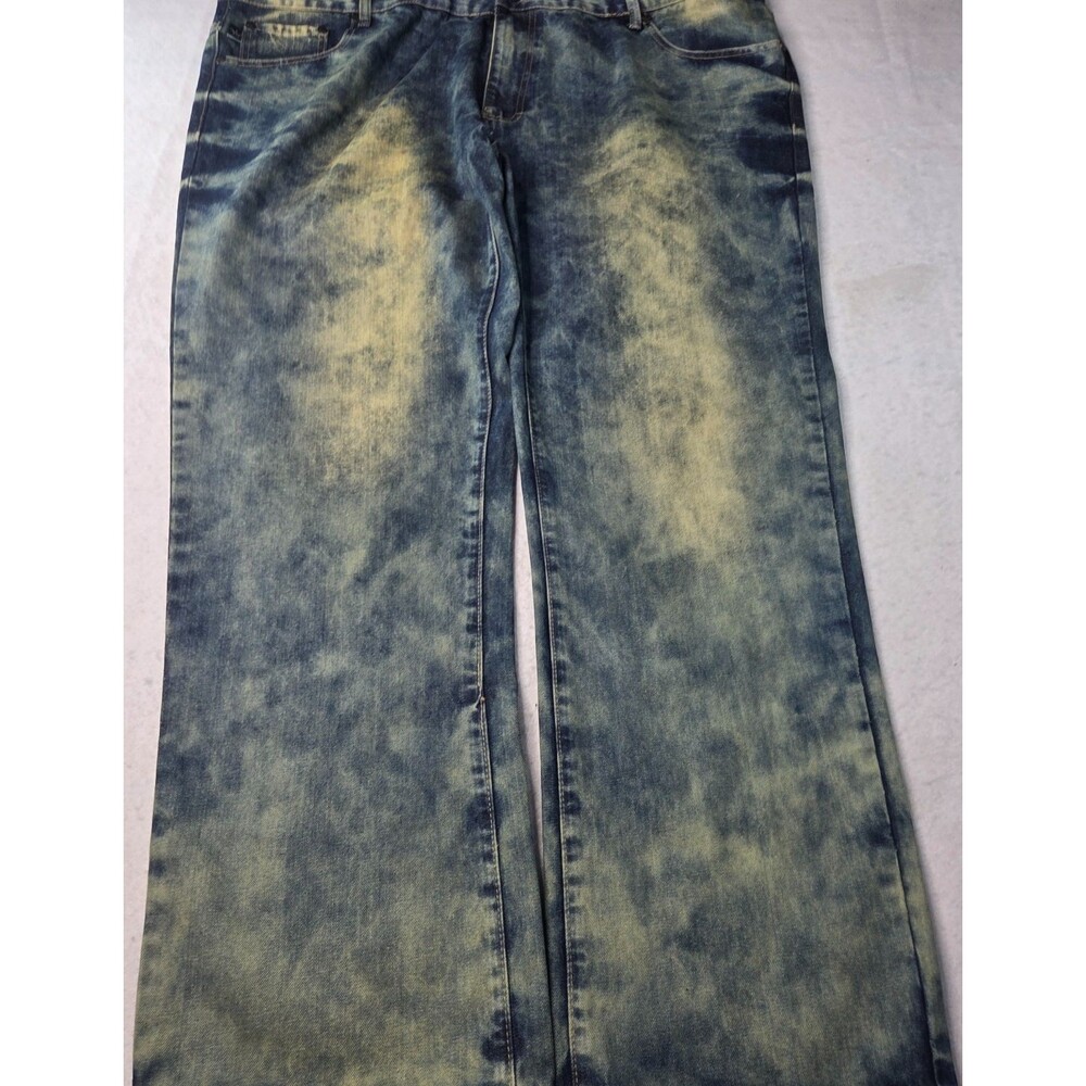 Maximilian New York Jeans Men's 48x34 Acid Wash Blue Denim Straight Y2K